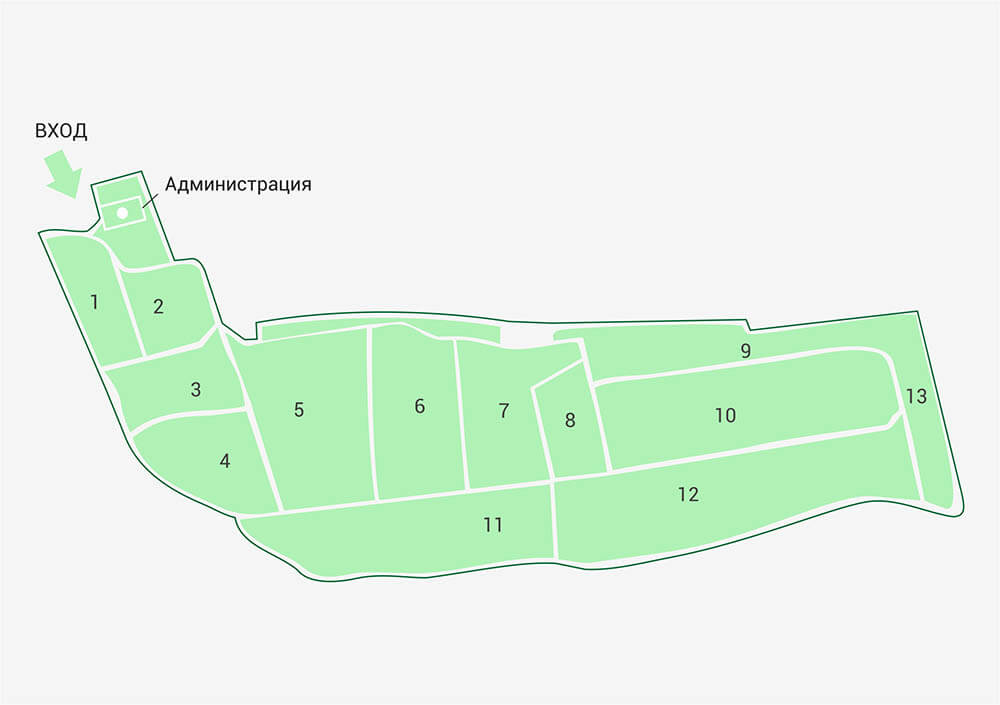 Новодеревенское кладбище (Балашиха) схема расположения участков